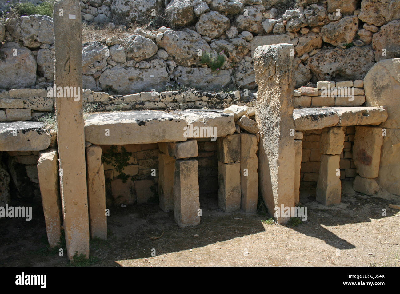 Ġgantija Temple, Gozo Stock Photo