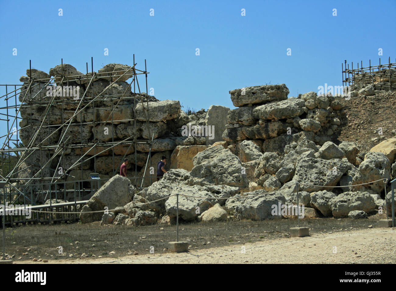 Ġgantija Temple, ruin, Gozo Stock Photo