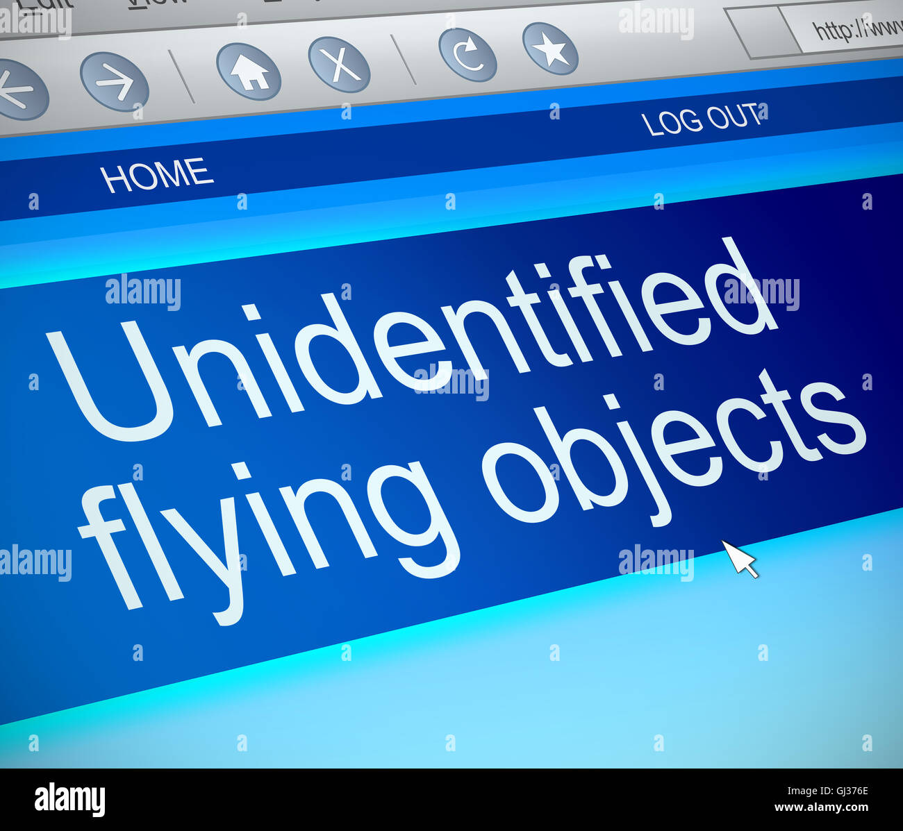 Unidentified flying object concept. Stock Photo