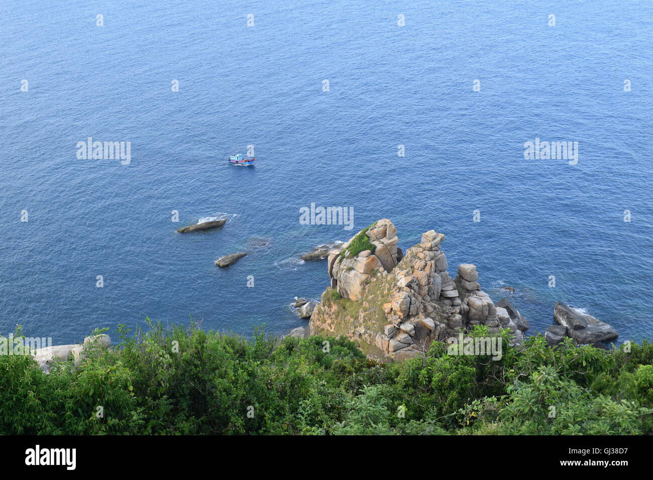 Pristine sea at Dai Lanh cape point, Mui Dien, Phu Yen province, easternmost of Viet nam Stock Photo