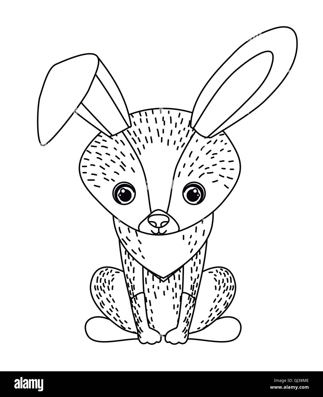 rabbit cute wildlife icon Stock Vector Image & Art Alamy