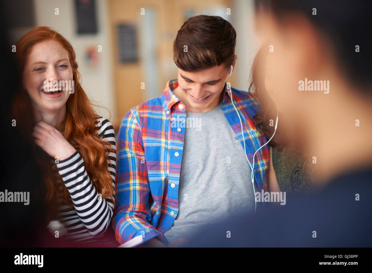 Students laughing hi-res stock photography and images - Alamy