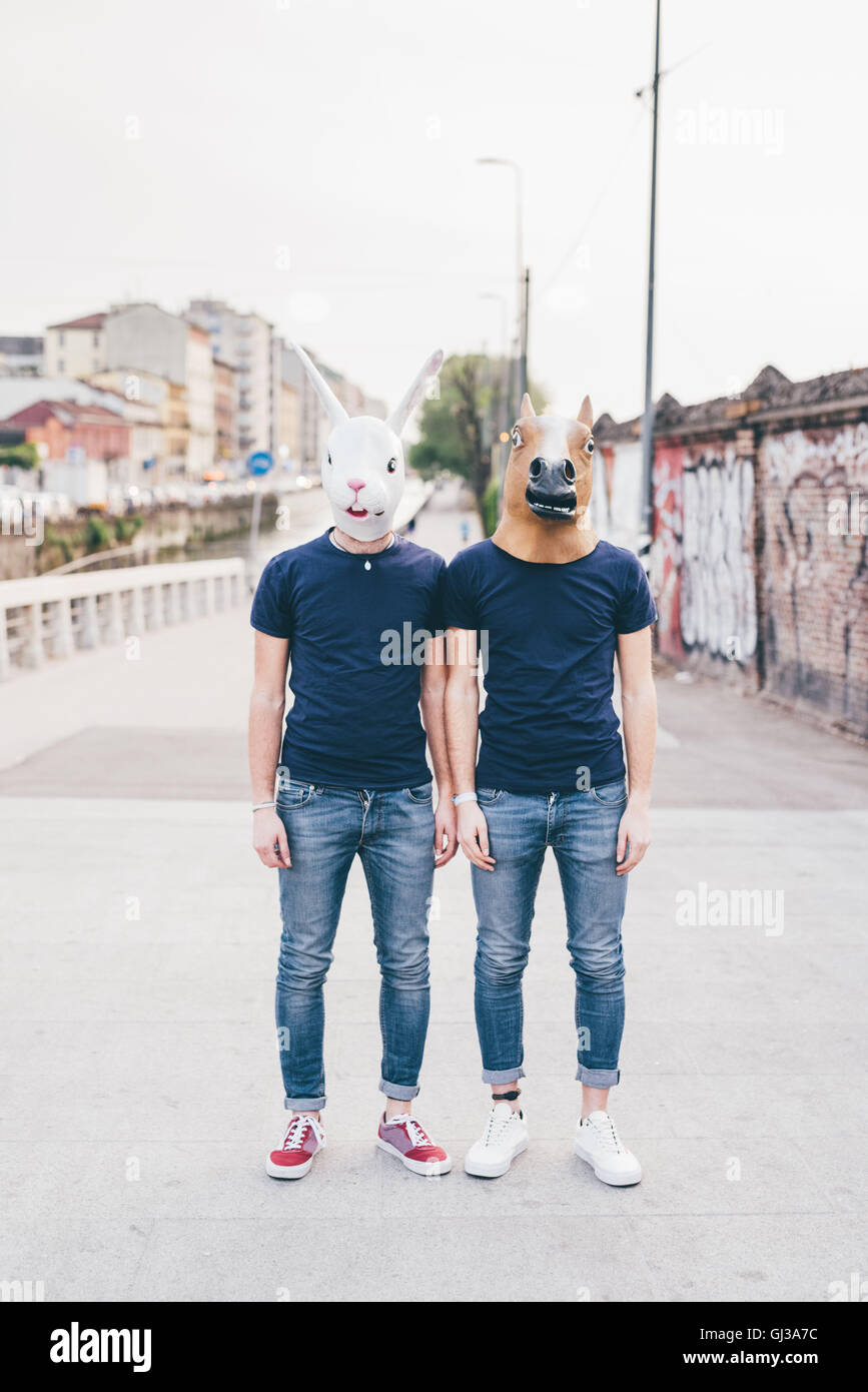 Two men wearing casual hi-res stock photography and images - Alamy