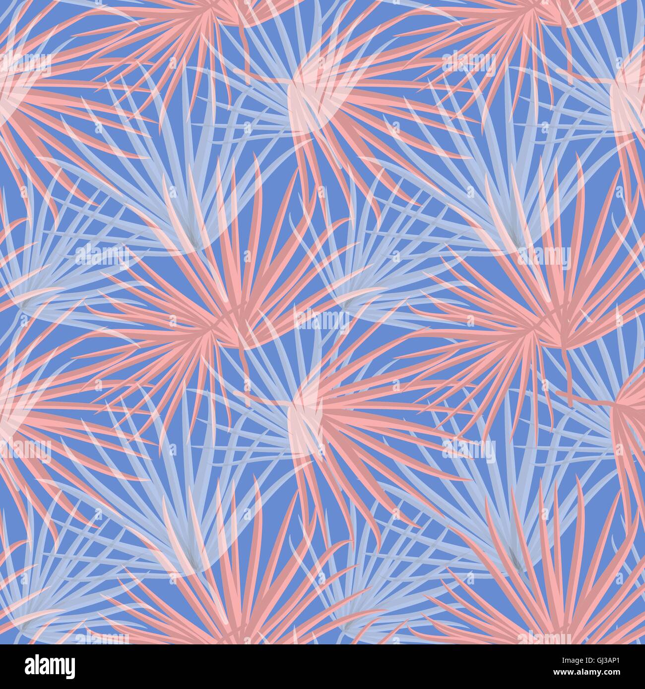 Palm Leaf Vector Seamless Pattern Background Illustration Stock Vector ...