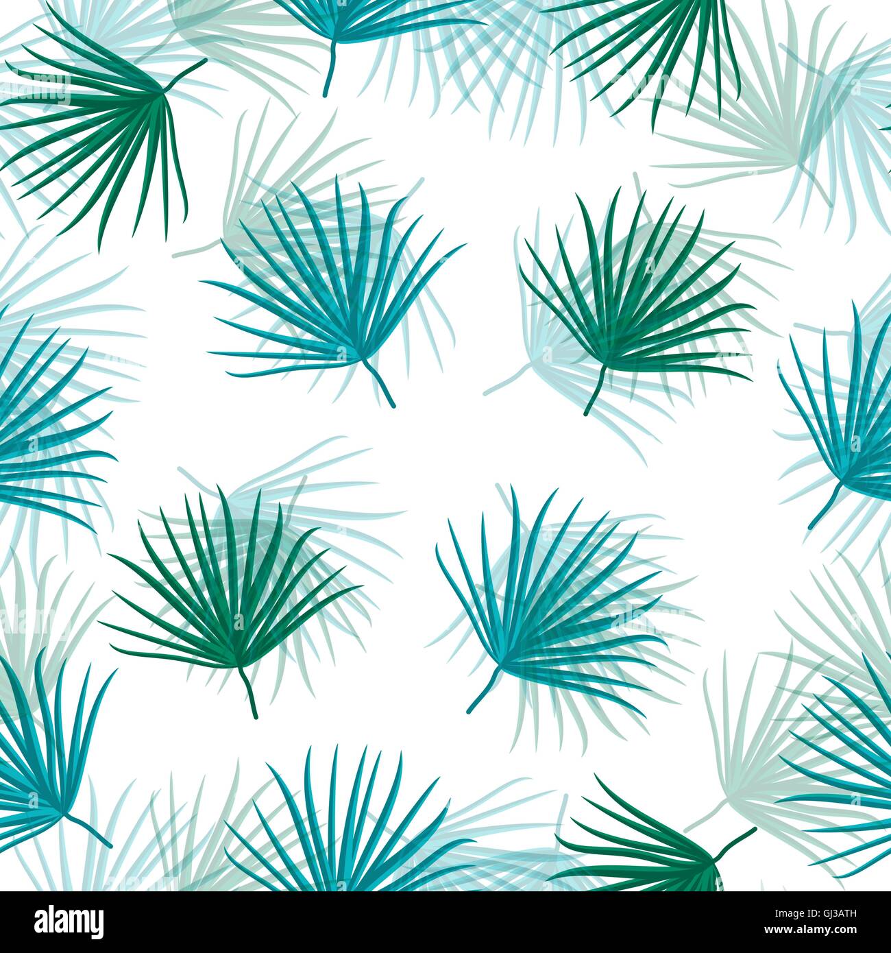 Palm Leaf Vector Seamless Pattern Background Illustration Stock Vector ...