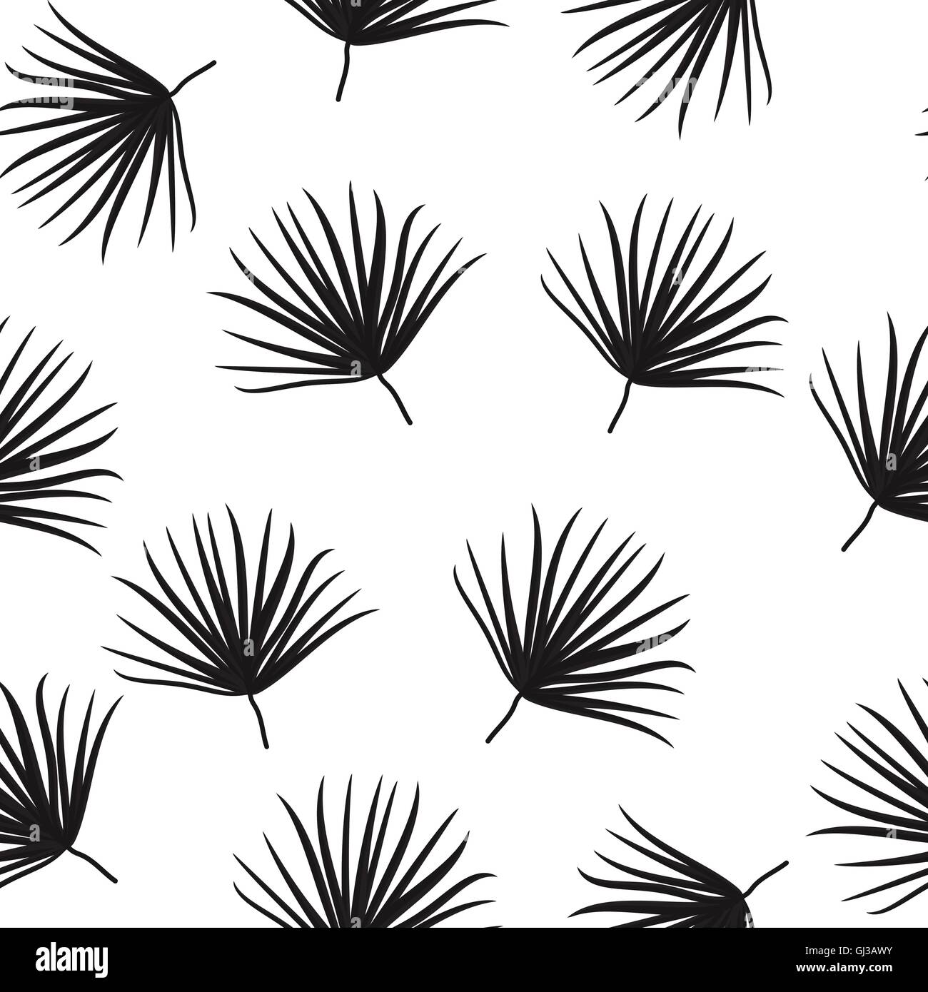 Palm Leaf Vector Seamless Pattern Background Illustration Stock Vector ...
