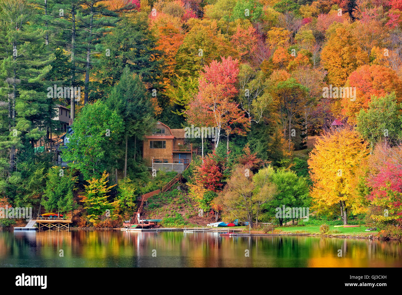 Echo lake in Vermont, USA Stock Photo