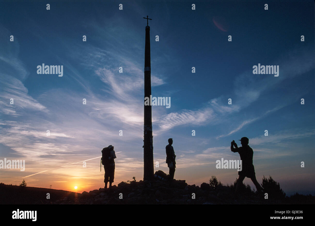 Cruz de ferro at the camino de santiago hi-res stock photography and ...