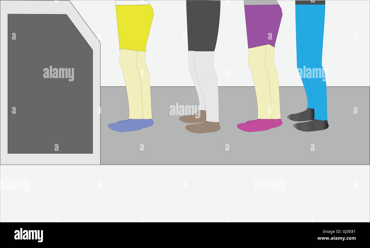 An orderly queue Stock Vector Images - Alamy
