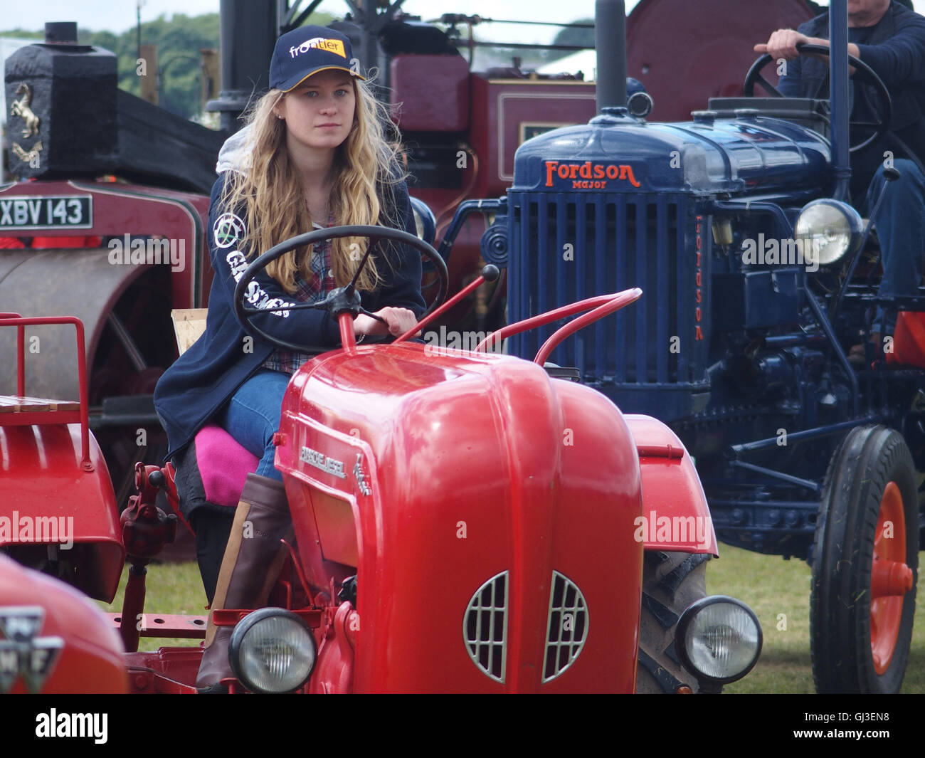 Vintage Tractor display, Main Ring, Haddington Show, East Fortune, East Lothian Stock Photo