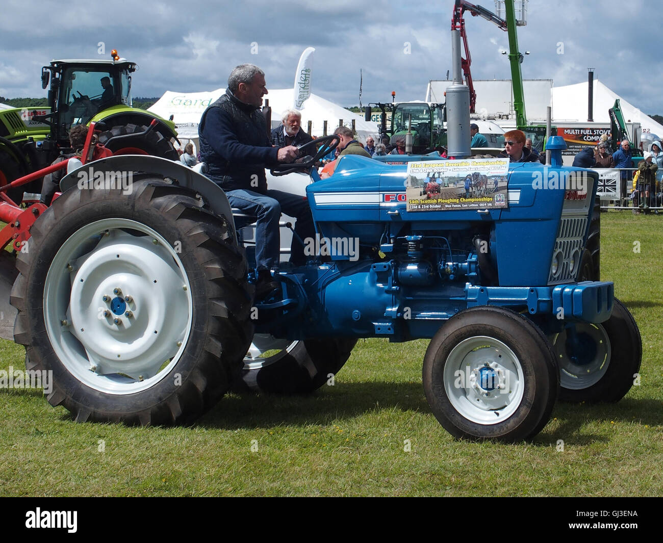 Vintage Tractor display, Main Ring, Haddington Show, East Fortune, East Lothian Stock Photo