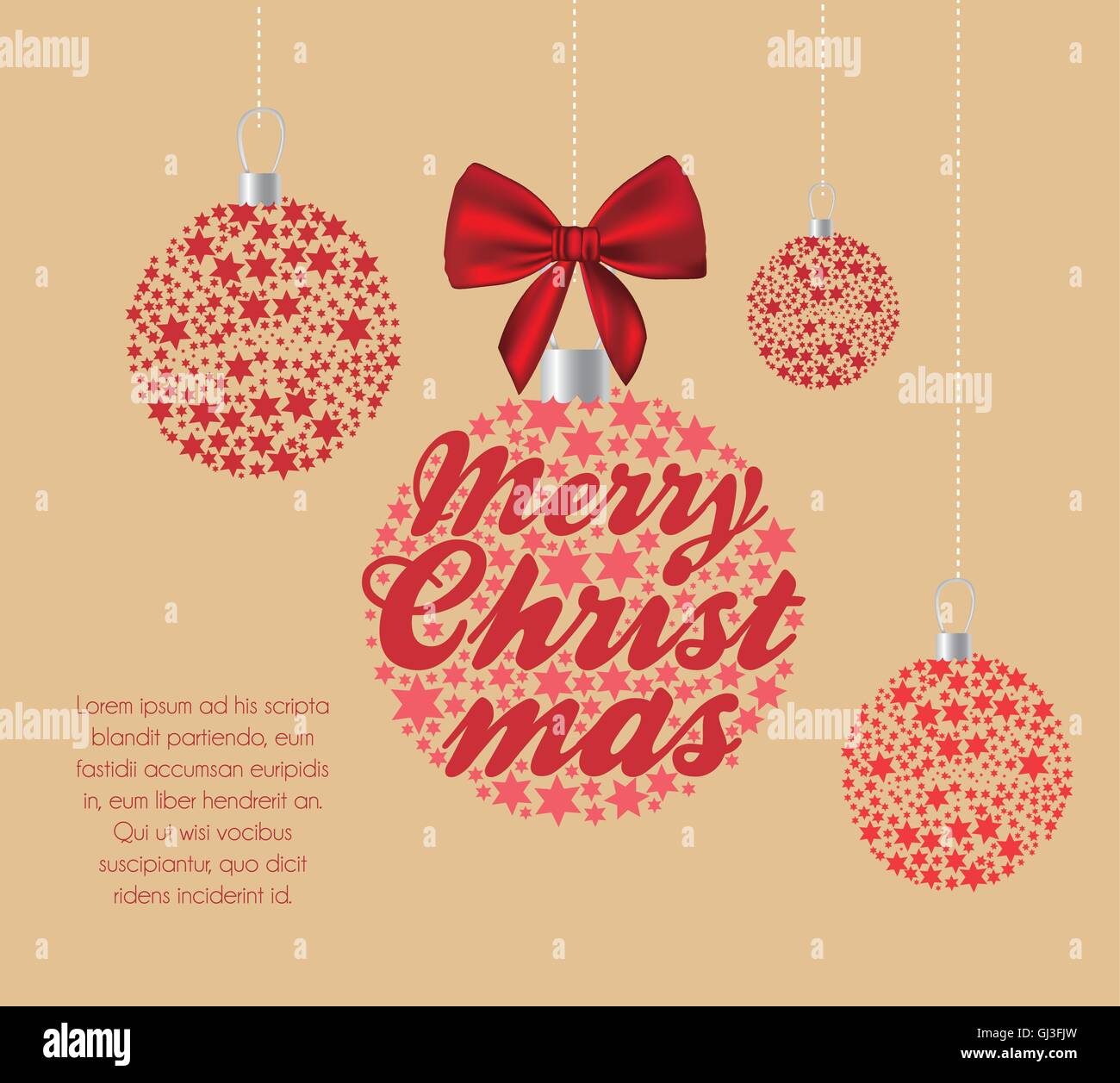 Illustration Christmas ball made with stars vector illustration Stock ...