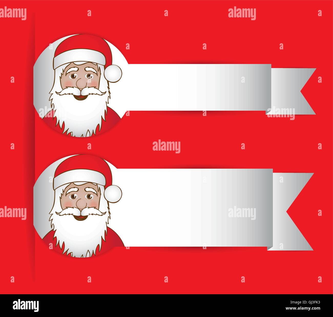 Illustration of Christmas cards with Santa Claus vector illustra Stock ...