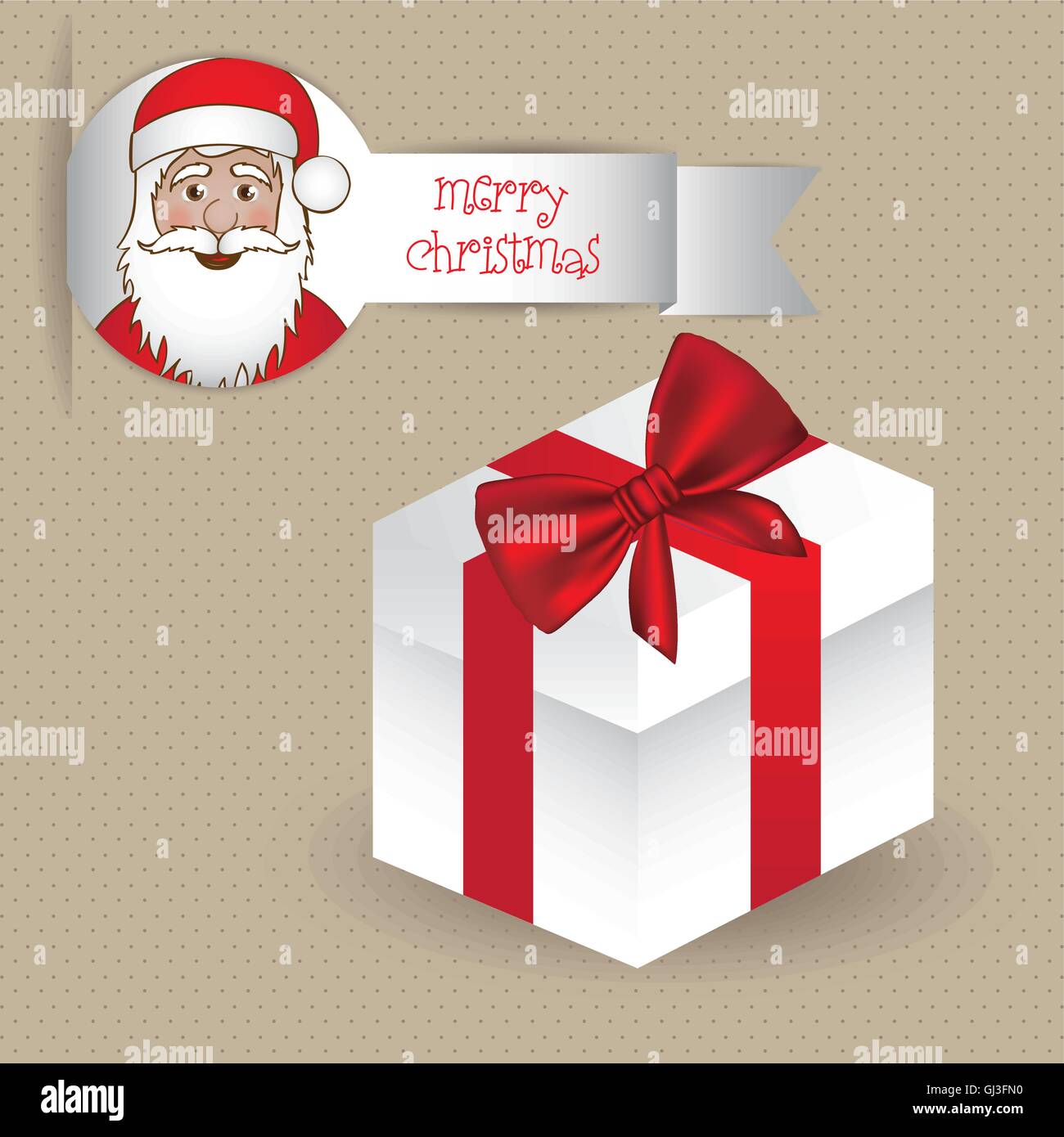 illustration of white gift box with red ribbon vector illustrati Stock ...