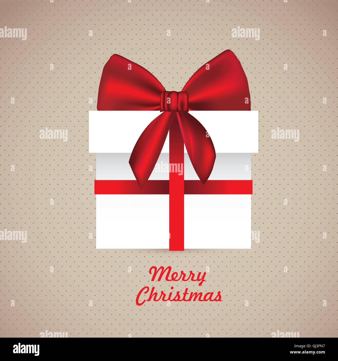 illustration of white gift box with red ribbon vector illustrati Stock ...