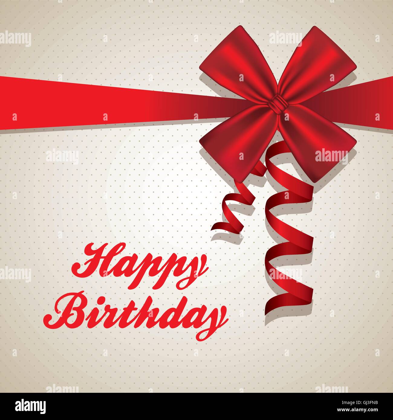 Red Ribbon Design Birthday illustration of birthday with red ribbon vector illustration Stock ...