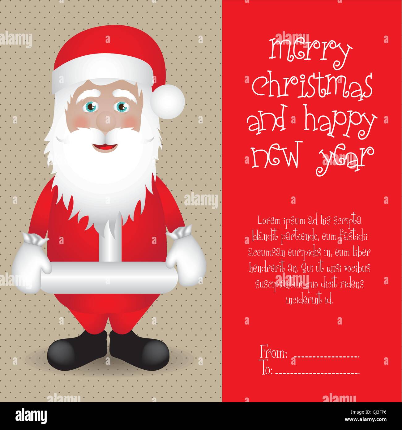 Illustration of Santa Claus isolated on blue background vector i Stock ...