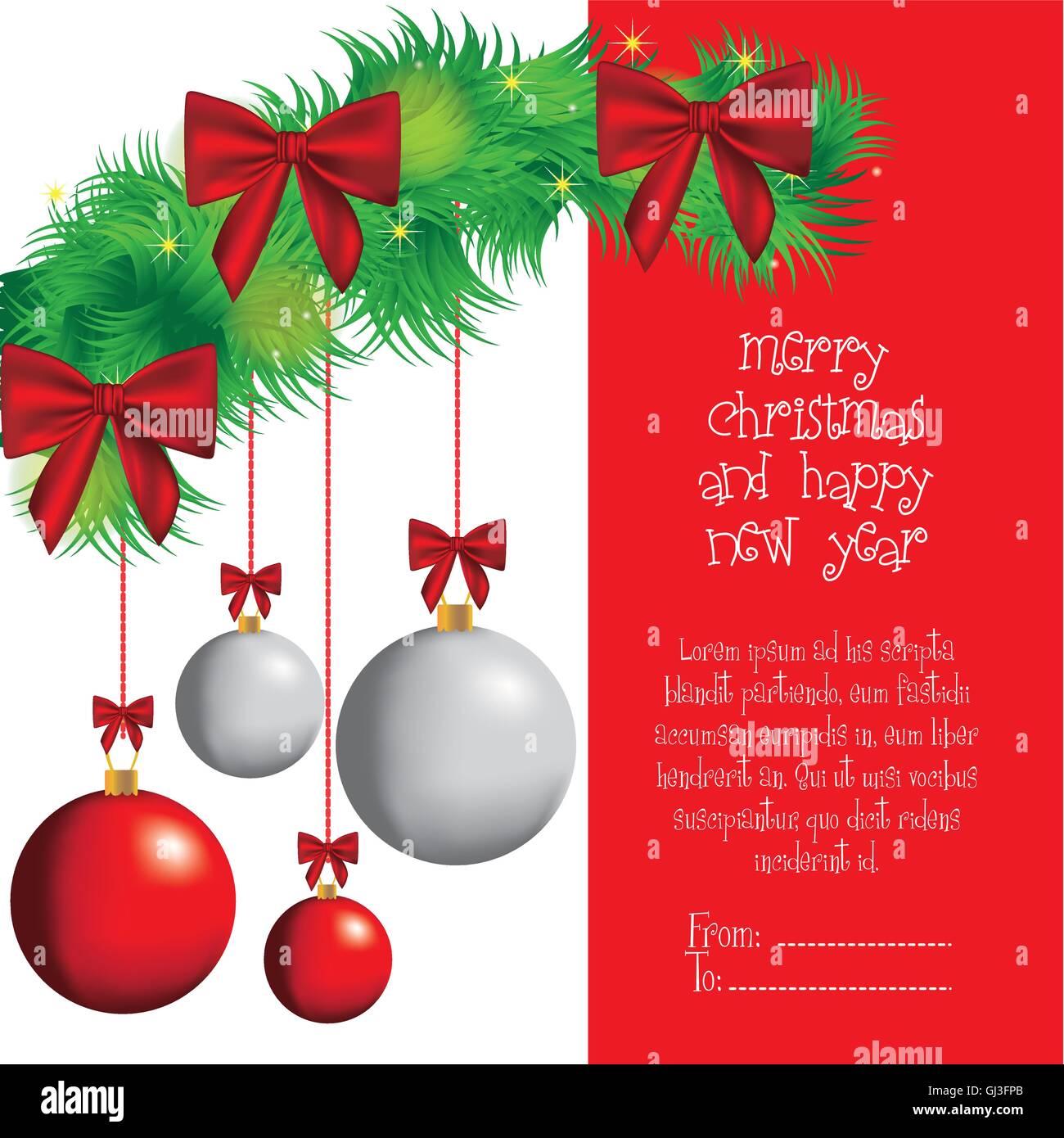 Illustration of Christmas balls and bright colors vector illustr Stock ...