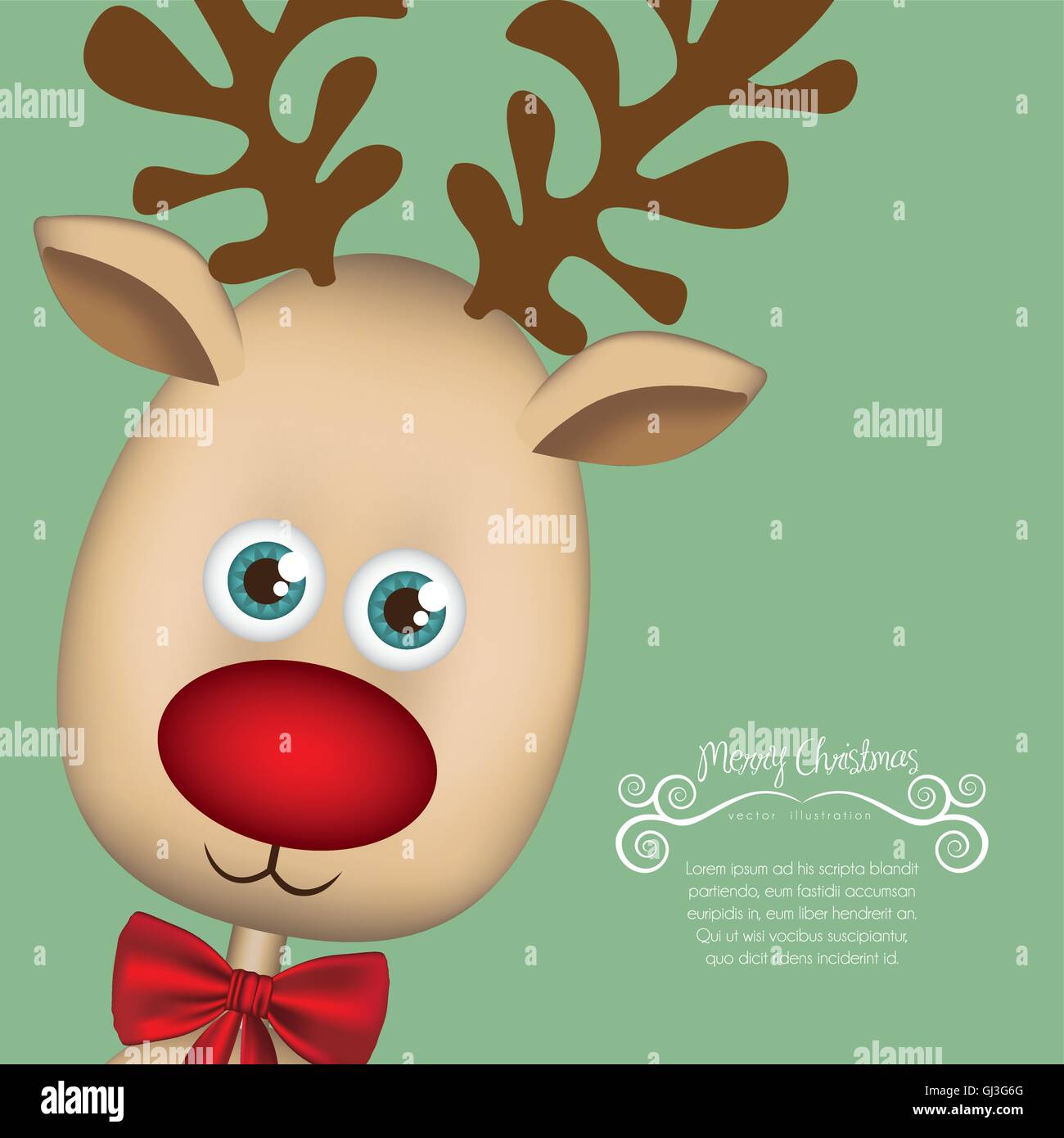 illustration Christmas reindeer vector illustration Stock Vector Image ...