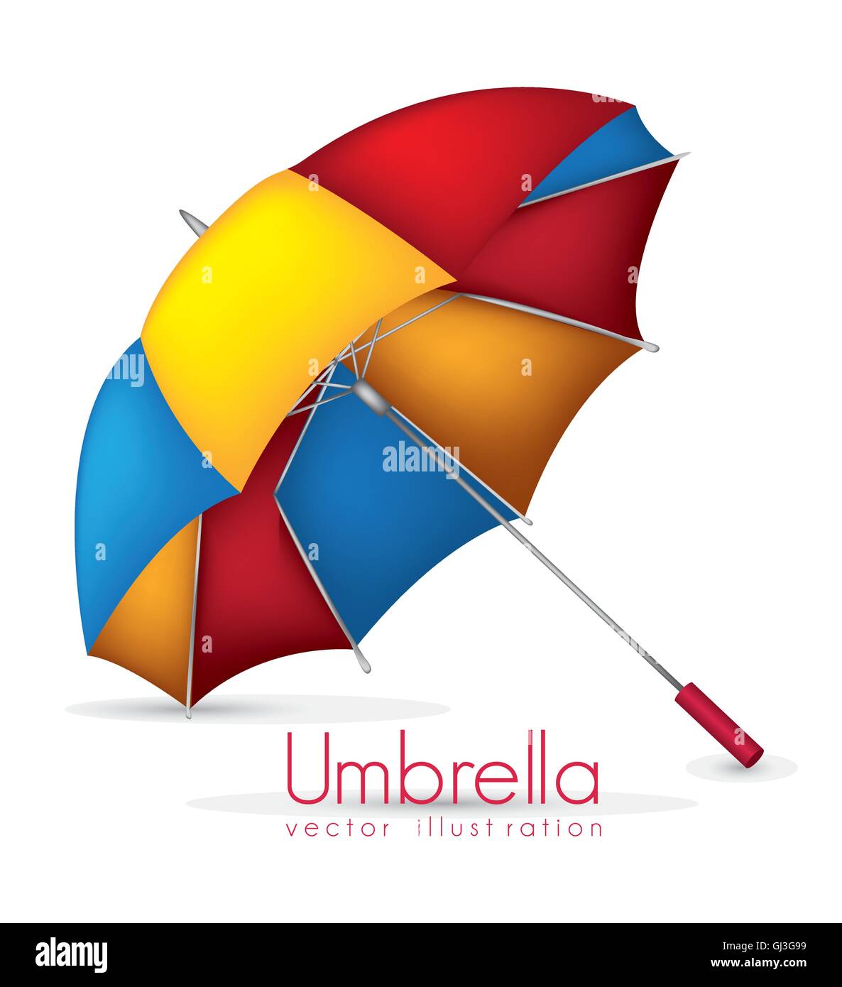 illustration of colorful umbrella isolated on white background v Stock ...