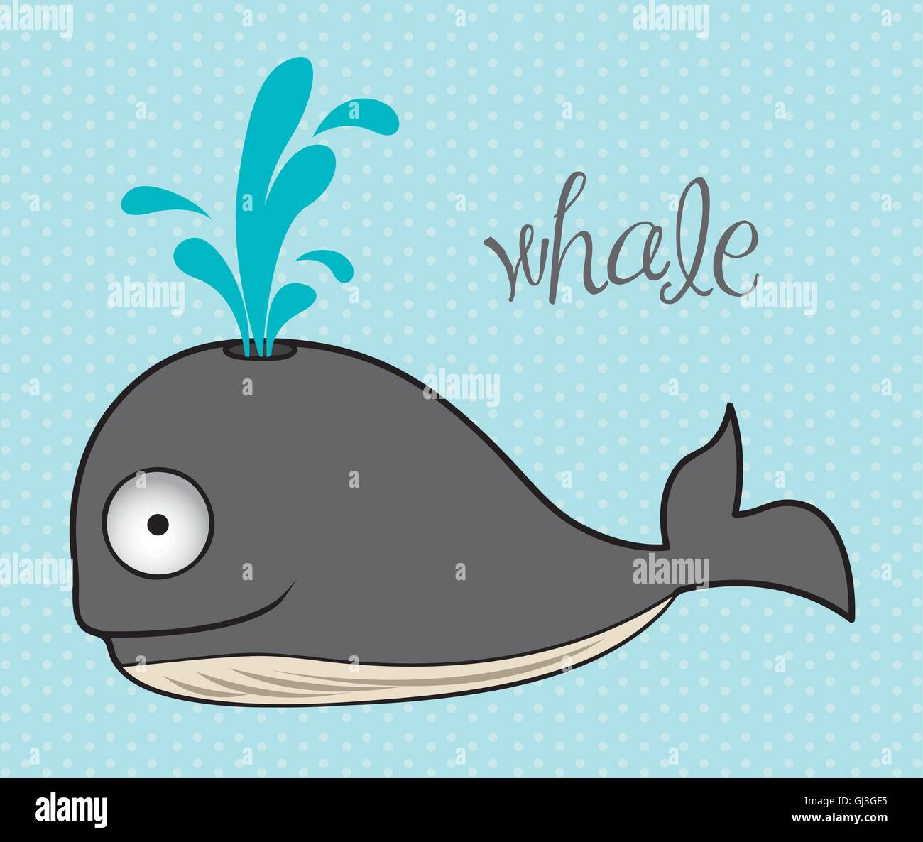 illustration of whale fish Drawings aquatic animals vector illus Stock