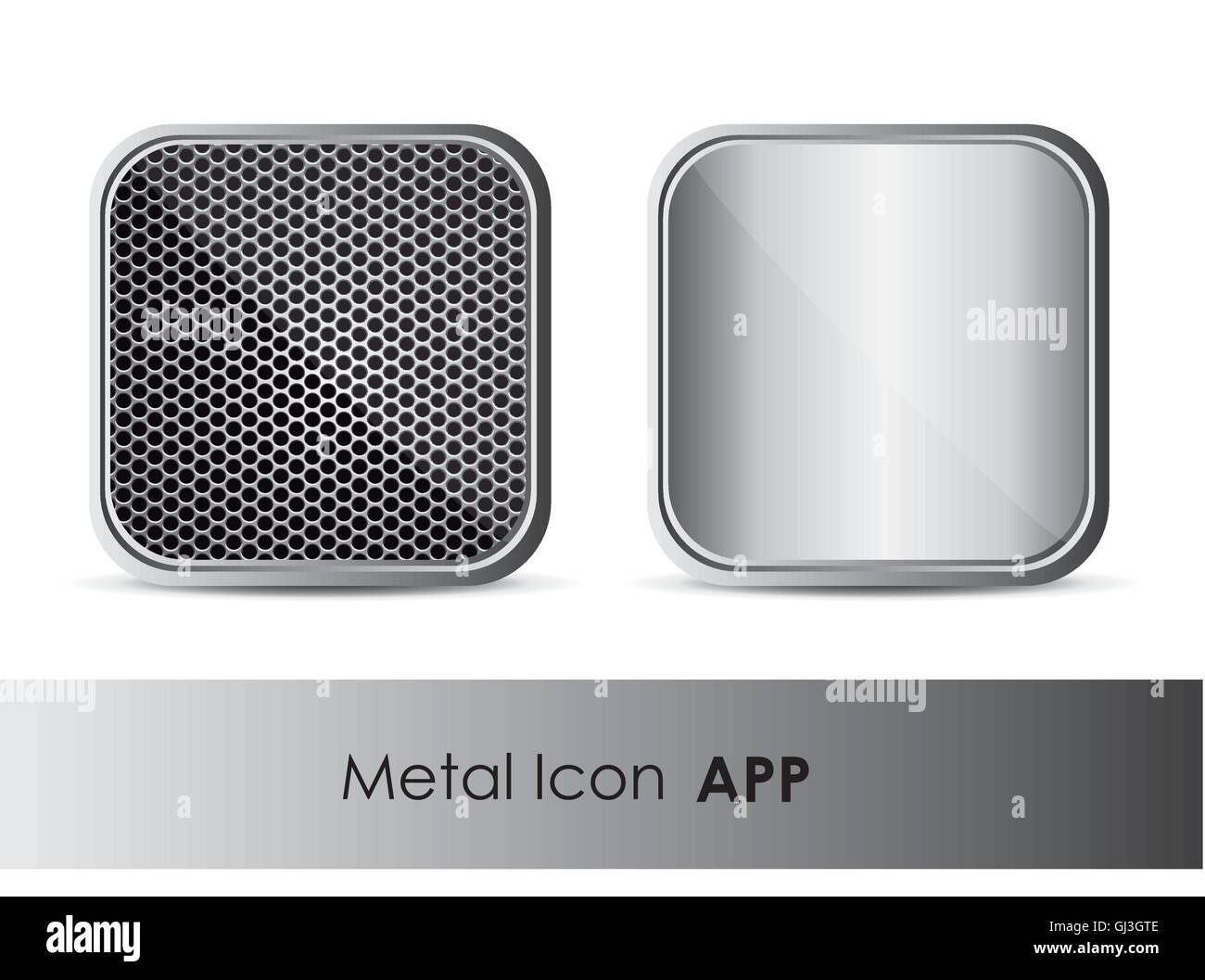 illustration of icon for application with metal pattern vector i Stock ...