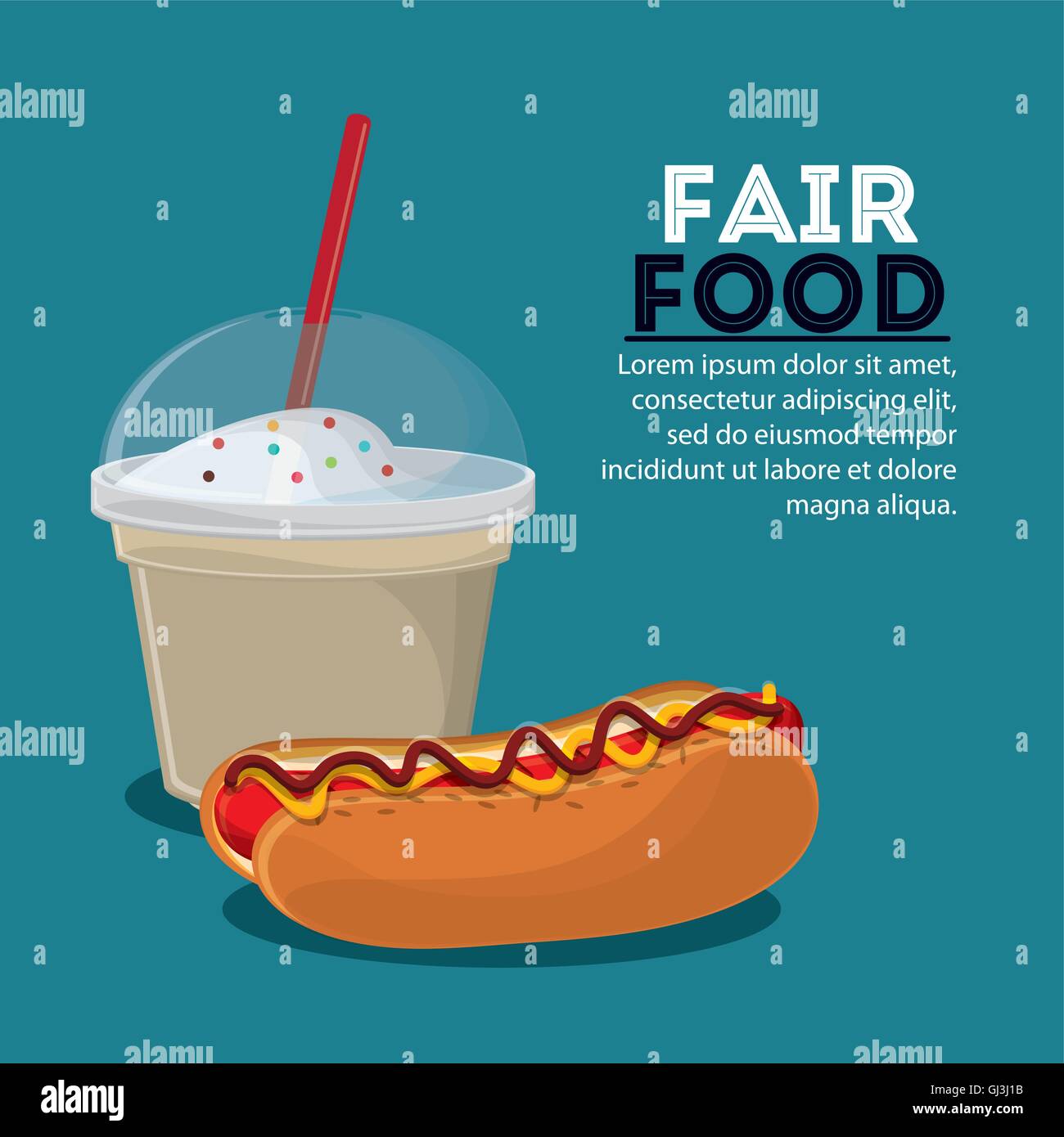 fair food snack carnival icon Stock Vector Image & Art - Alamy