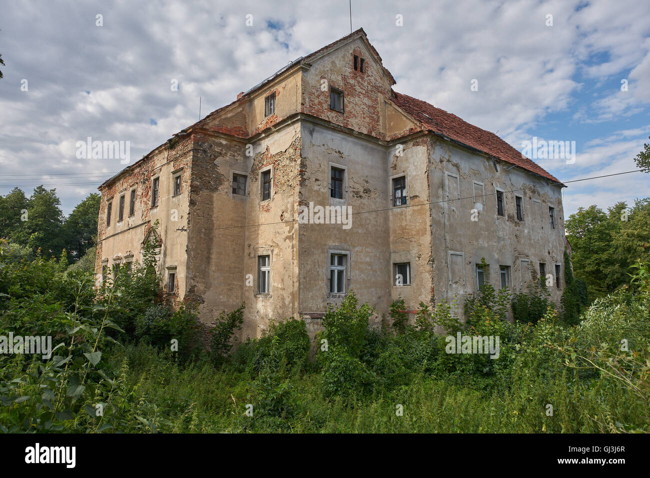 Abandoned Renaissance Manor in Stoszow Stoschendorf Lower Silesia Poland Stock Photo
