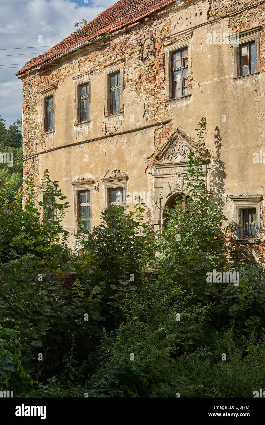 Abandoned Renaissance Manor in Stoszow Stoschendorf Lower Silesia Poland Stock Photo