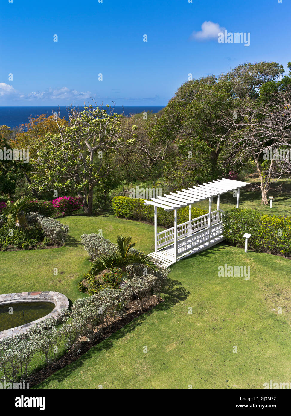 dh Fairview Great House ST KITTS CARIBBEAN Old colonial house museum Nelsons garden Stock Photo