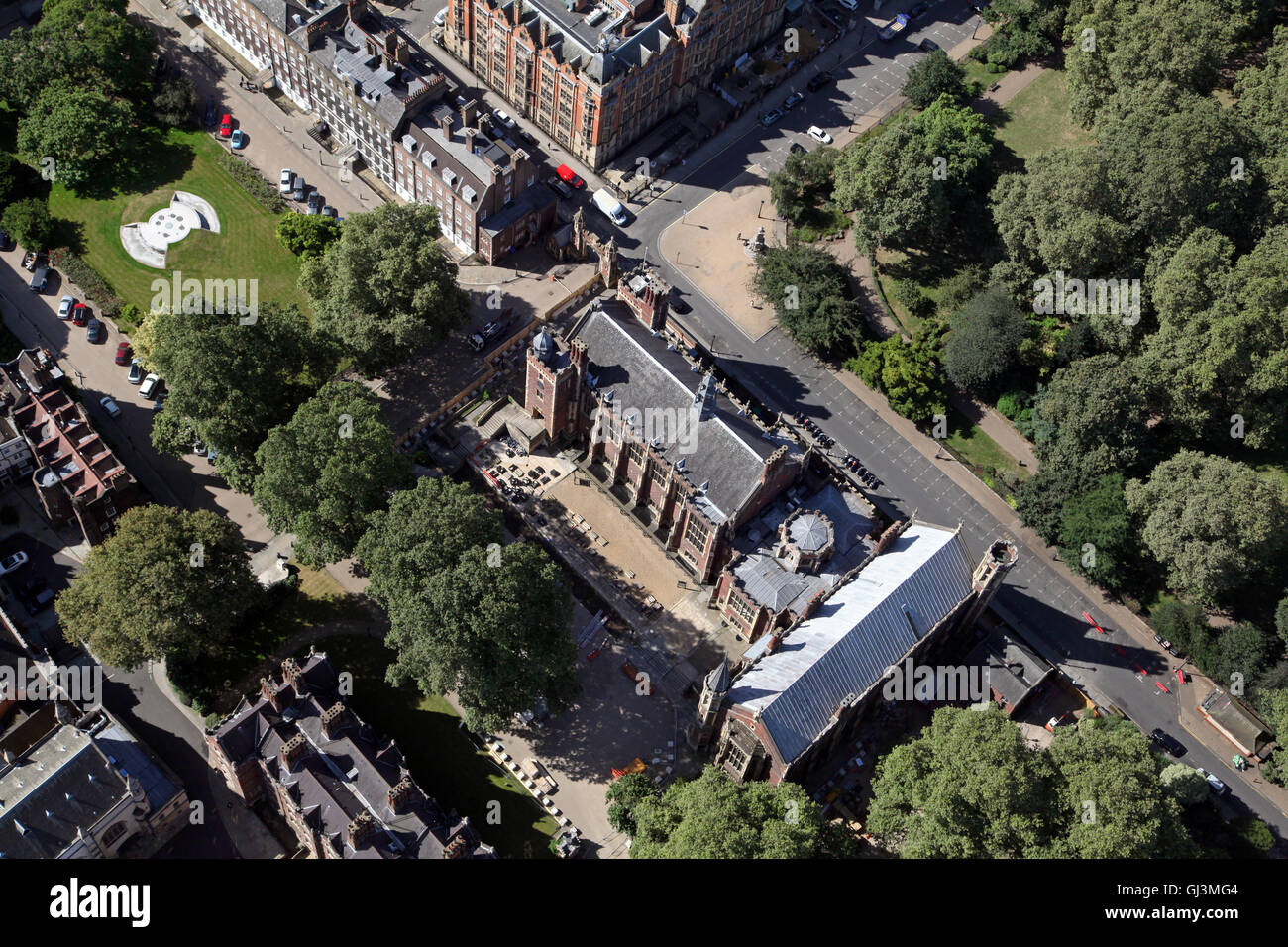 aerial view of Lincolns Inn & New Square, London WC2A, UK Stock Photo
