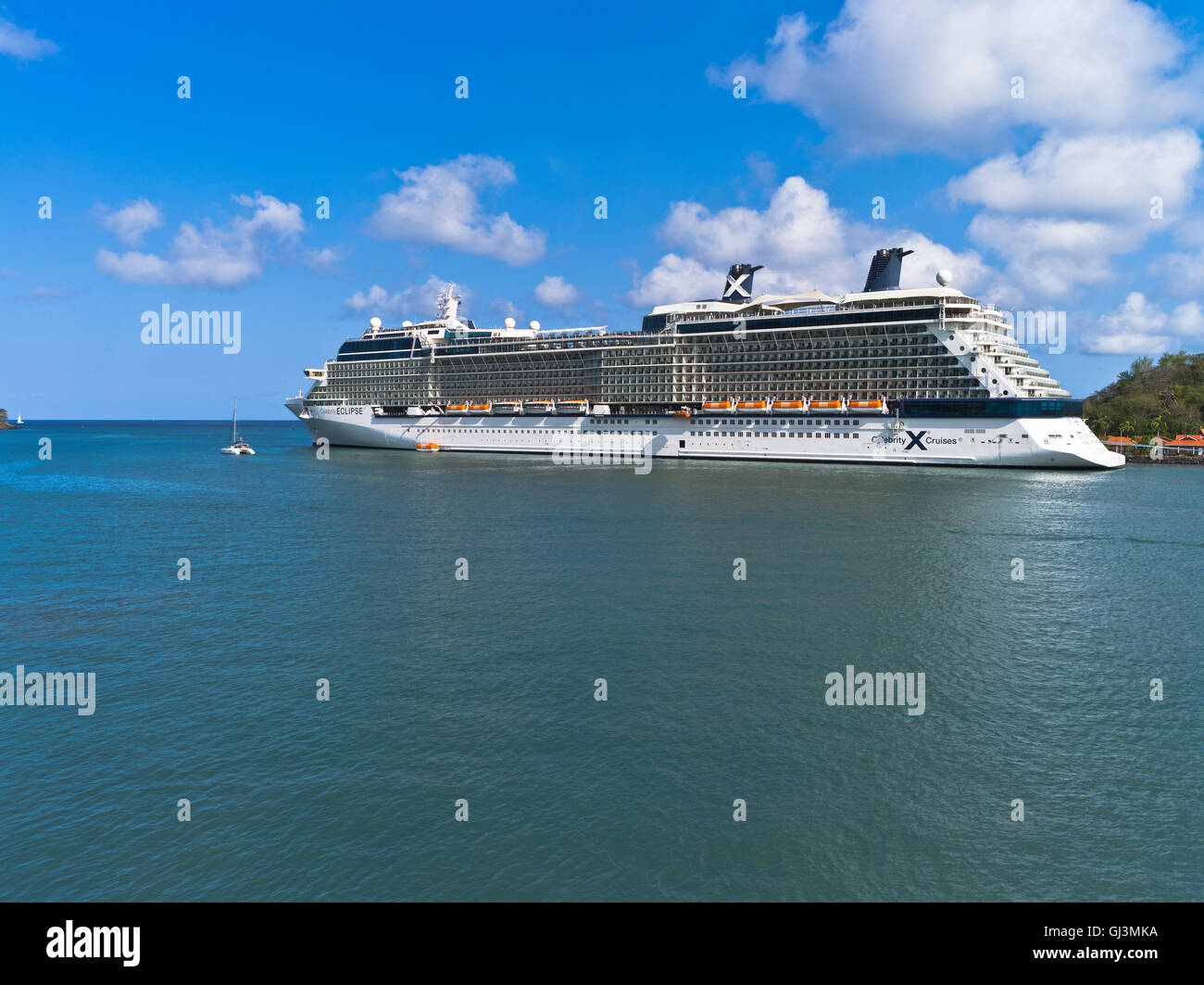 dh  CRUISE SHIP CARIBBEAN Celebrity X cruise liner Basseterre St Kitts Stock Photo