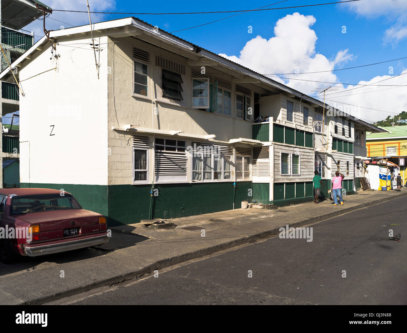 dh Castries ST LUCIA CARIBBEAN Caribbean public housing Stock Photo