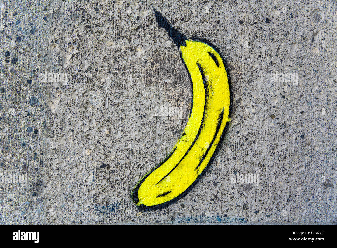 Banana on the wall Stock Photo Alamy