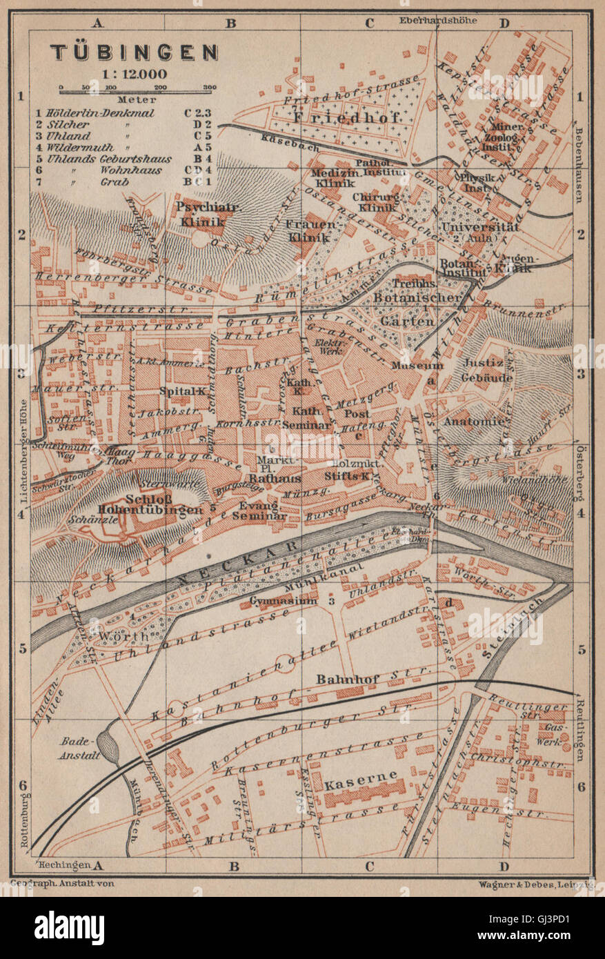 Stadtplan Von Tbingen
