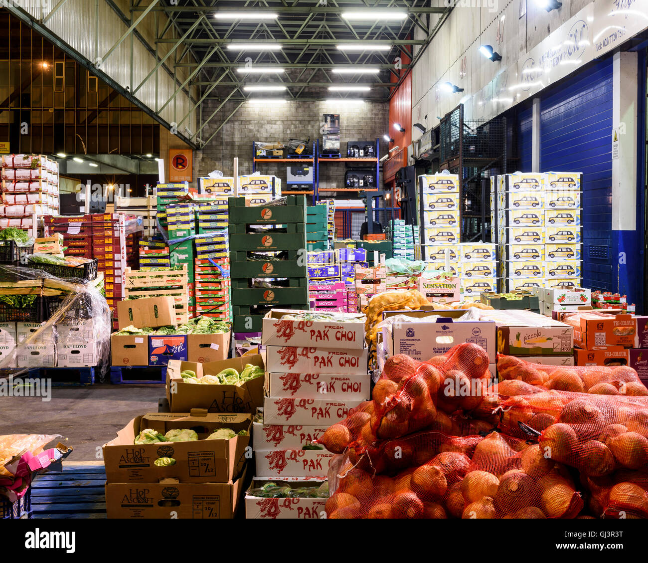 Vegetables in the fruit and veg market. New Covent Garden Market