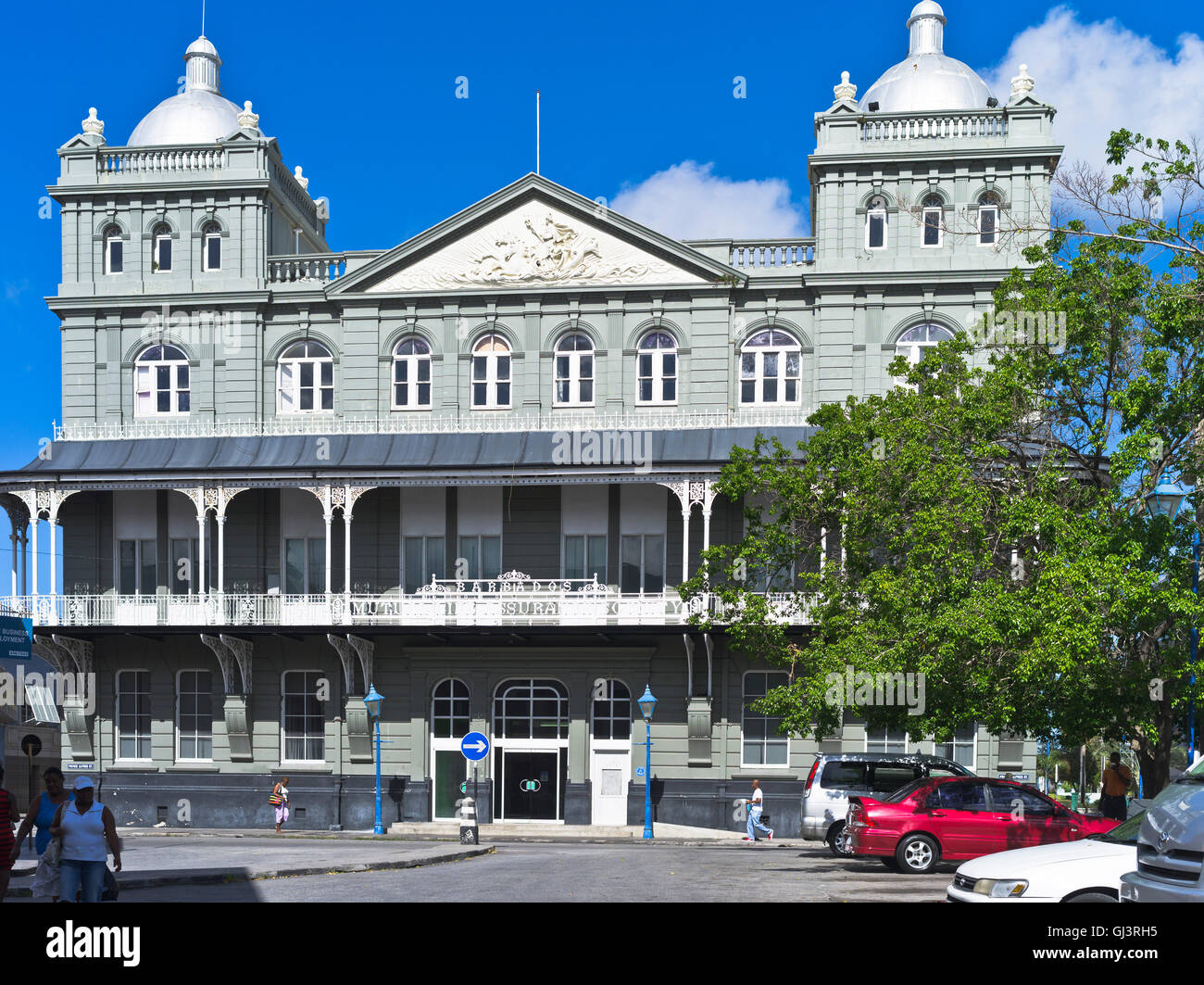 dh Bridgetown BARBADOS CARIBBEAN Mutual Assurance Society Colonial Caribbean building Stock Photo