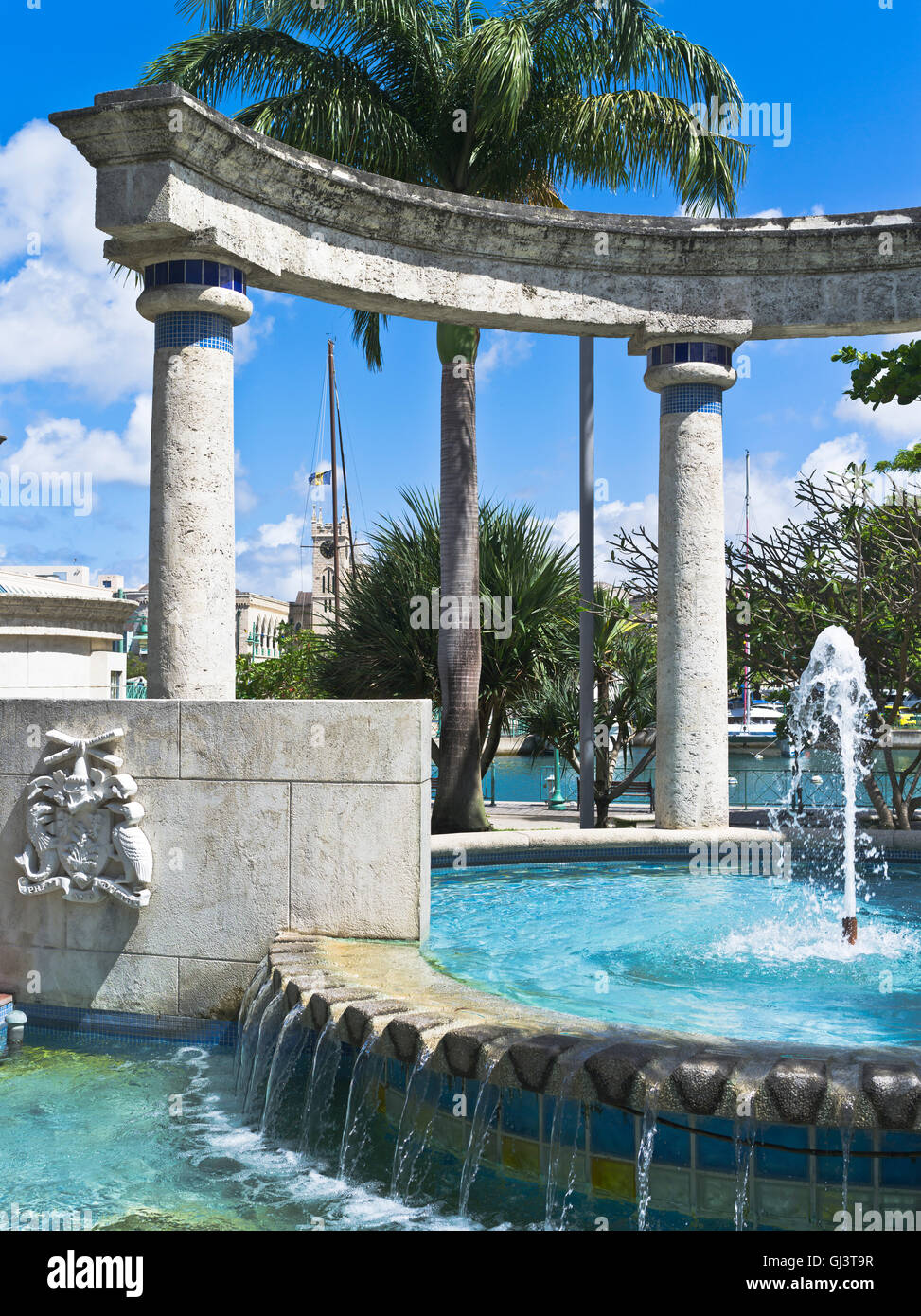 dh Bridgetown BARBADOS CARIBBEAN Fountain Independence Square Stock Photo