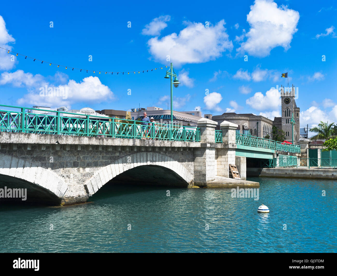 dh Bridgetown BARBADOS CARIBBEAN Chamberlain Bridge Careenage anchorage
