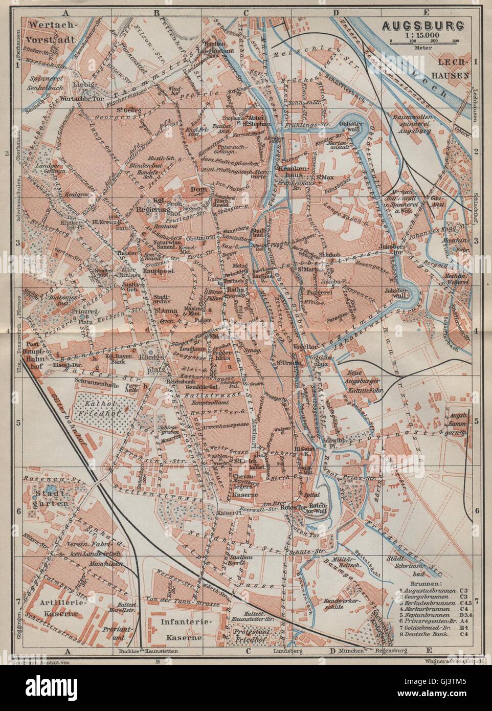Augsburg map hi-res stock photography and images - Alamy