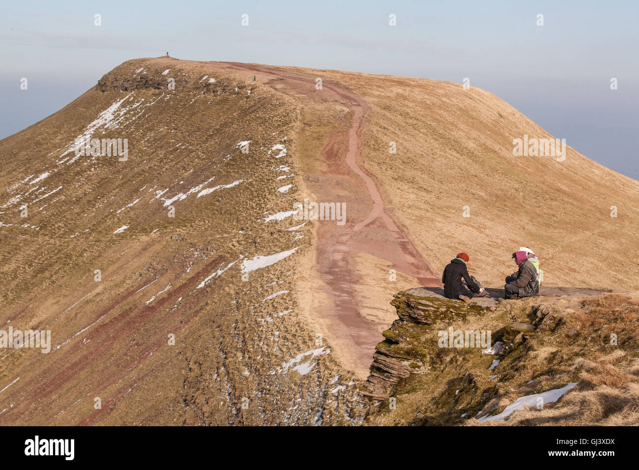 Brecon,Beacon,Beacons,Wales,U.K.,Pen Y Fan,hiking,hiker,hikers Stock
