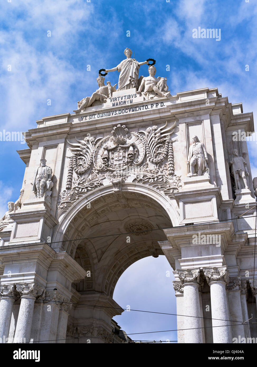 dh Rua Augusta Arch LISBON PORTUGAL triumphal  arch city gate Stock Photo