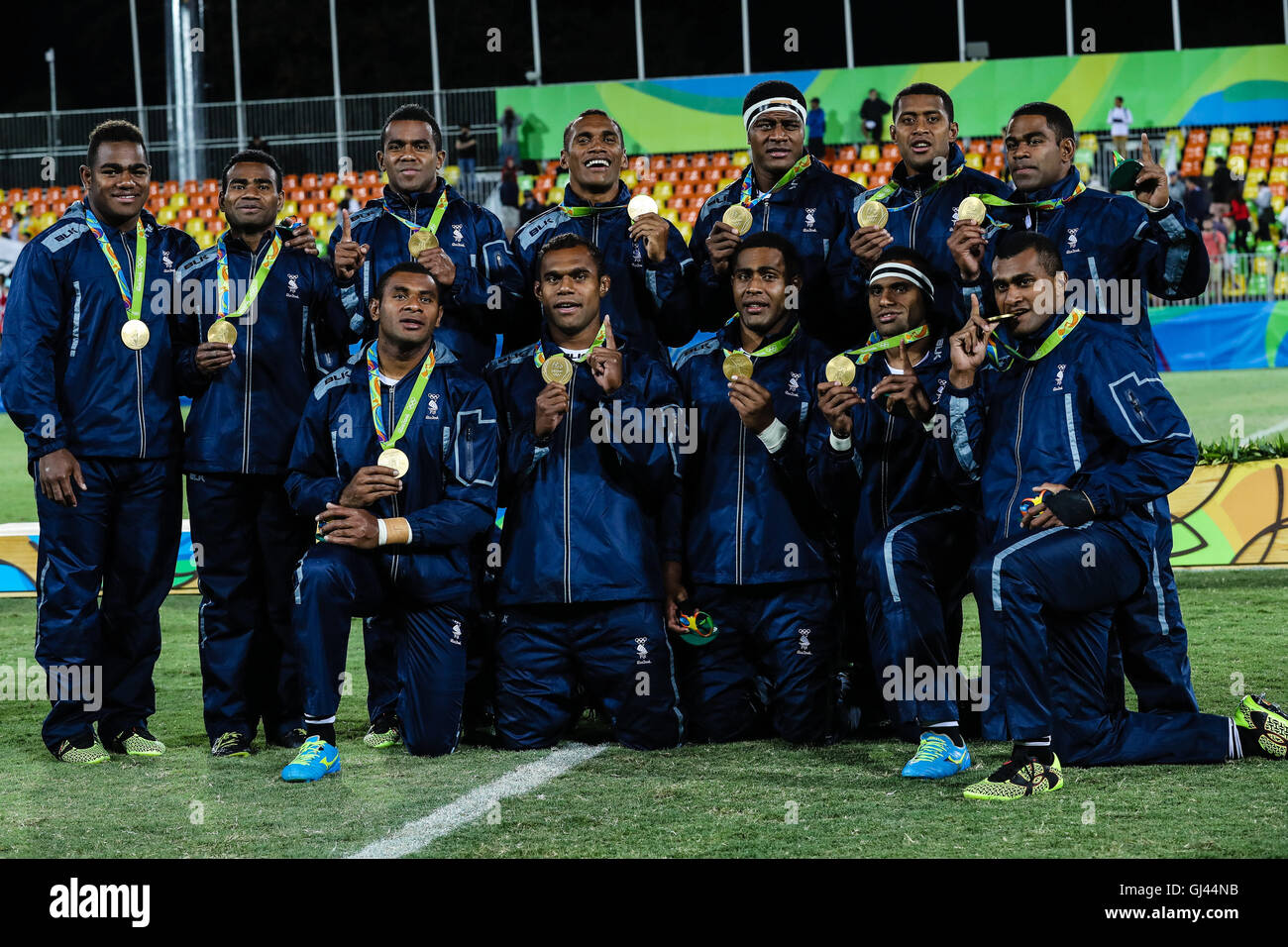 Rio De Janeiro, Brazil. 11th Aug, 2016. Fiji won the first gold medal