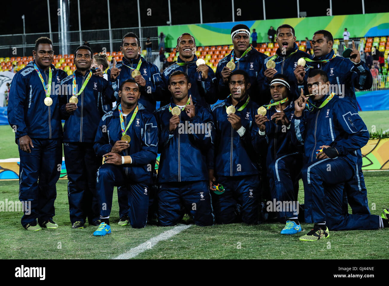 Rio De Janeiro, Brazil. 11th Aug, 2016. Fiji won the first gold medal