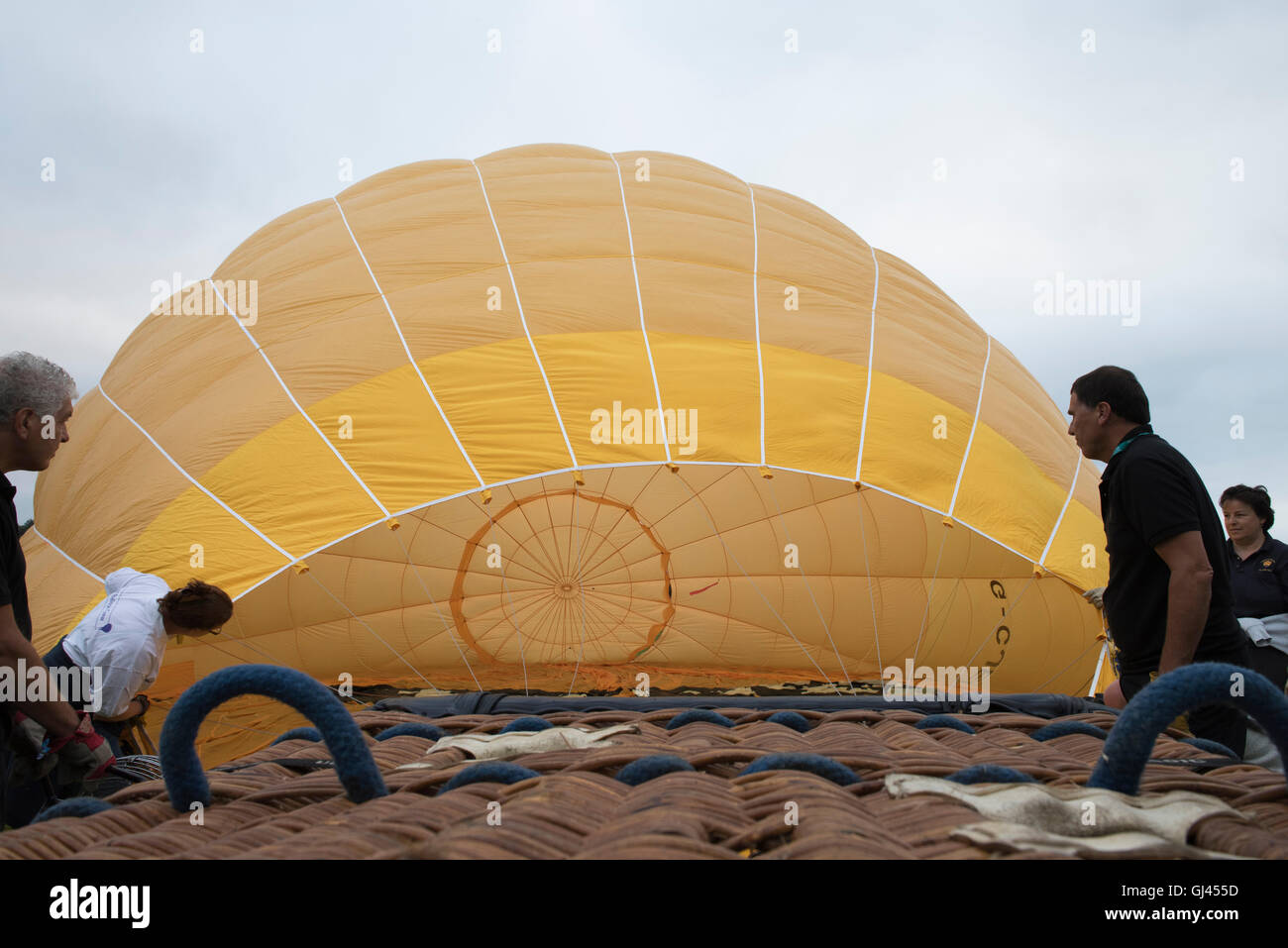 Bristol, UK. 12th August, 2016. Bristol.Morning mass ascent at the Bristol Balloon Fiesta 2016 cancelled bad weather wind Credit:  beata cosgrove/Alamy Live News Stock Photo