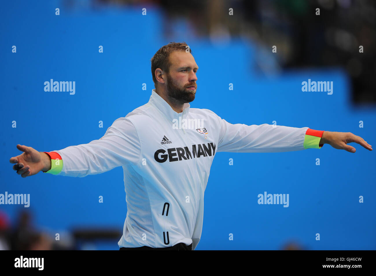 Rio de Janeiro, Brazil. 12th Aug, 2016. Robert Harting of Germany competes in the Men's Discus