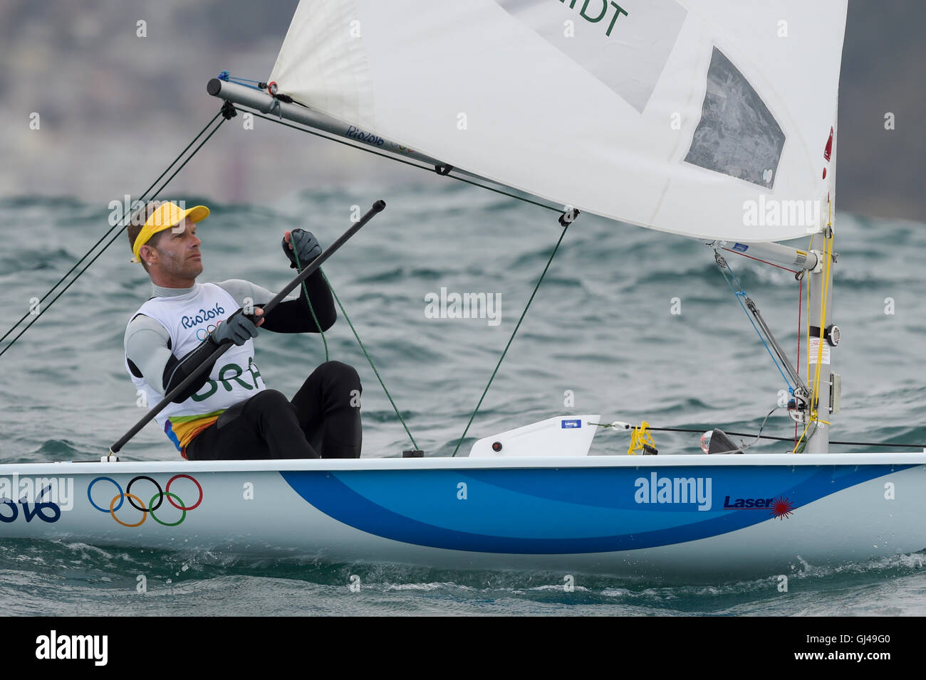Rio de Janeiro, Brazil. 12th August, 2016. Robert SCHEIDT (BRA) in the men&#39aser catecategory during the candle Rio Olympics 2016 held at Ma da Glória, in Guanabara Bay. NOT AVAILABLE BLE FOR LICENSING IN CHINA (Photo: Celso Pupo/Fotoarena) Stock Photo