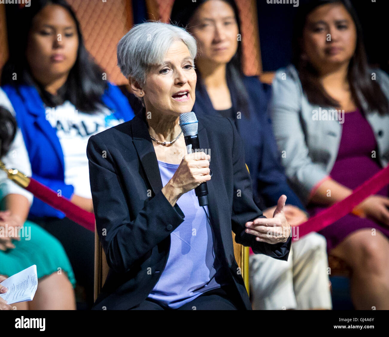 LAS VEGAS, NV - August 12, 2016: Dr. Jill Stein pictured at the Asian American Journalists Association and APIAVote 2016 Presidential Election Forum at The Colosseum at Caesars Palace in Las Vegas, NV on August 12, 2016. Credit: Erik Kabik Photography/ MediaPunch Stock Photo