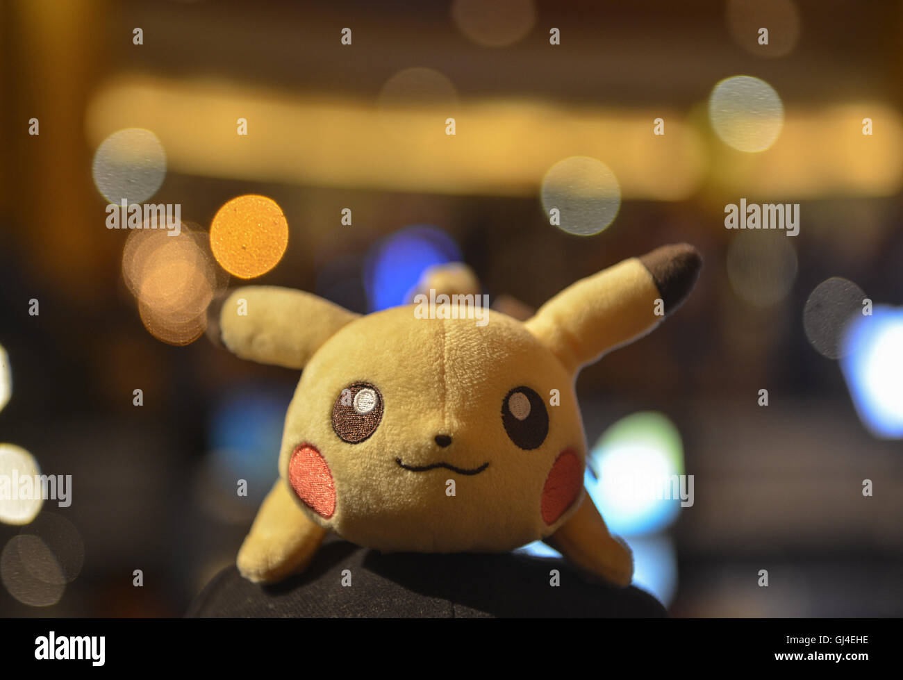 Sunway Selangor Malaysia 13th Aug 16 Pikachu Character Form Pokemon Go On Is Seen On The Pokemon Go Player Cap During Pokemon Costume Contest At Sunway Pyramid Shopping Mall Outside Kuala Lumpur