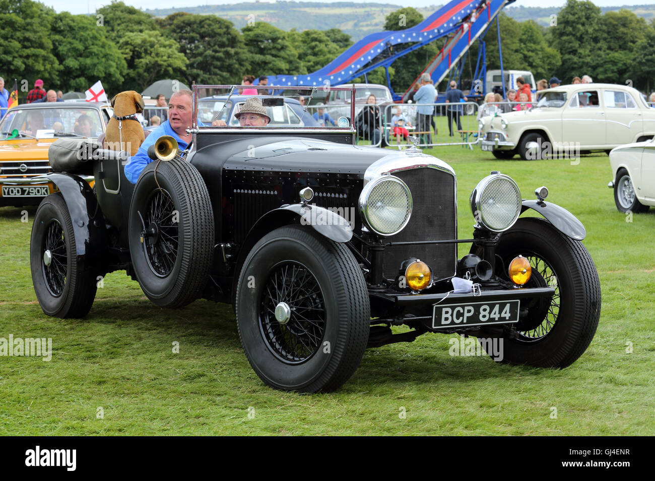 Vintage Bentley, one of the many cars in the Halifax show competition, Halifax, UK. Stock Photo